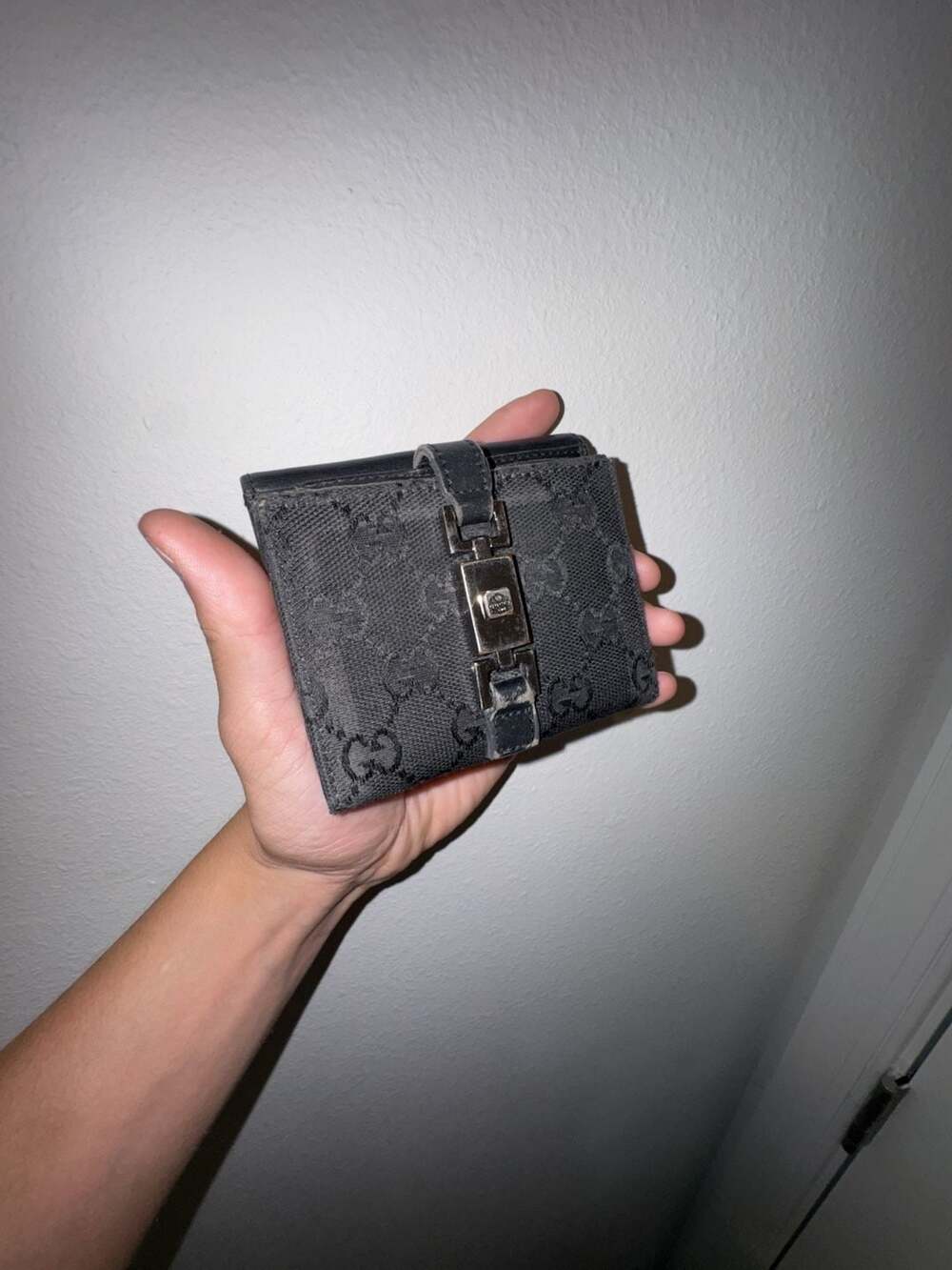 Vintage Gucci Jackie GG Monogram Canvas Bifold Wallet